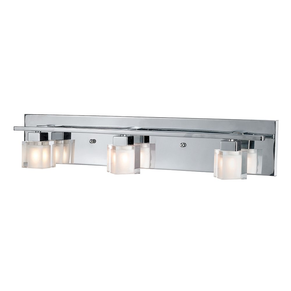 Eglo Tanga 2475 Inch 3 Light Chrome Vanity Light With Crystal Shades The Home Depot Canada