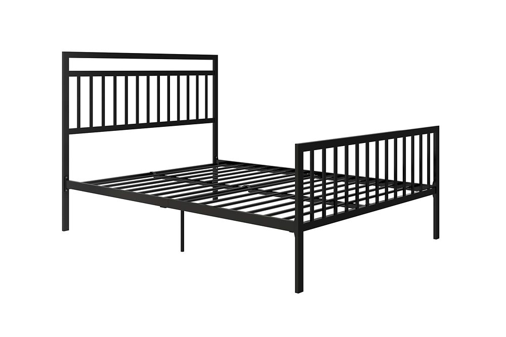 Dorel Jackson Queen Modern Metal Bed in Black The Home Depot Canada