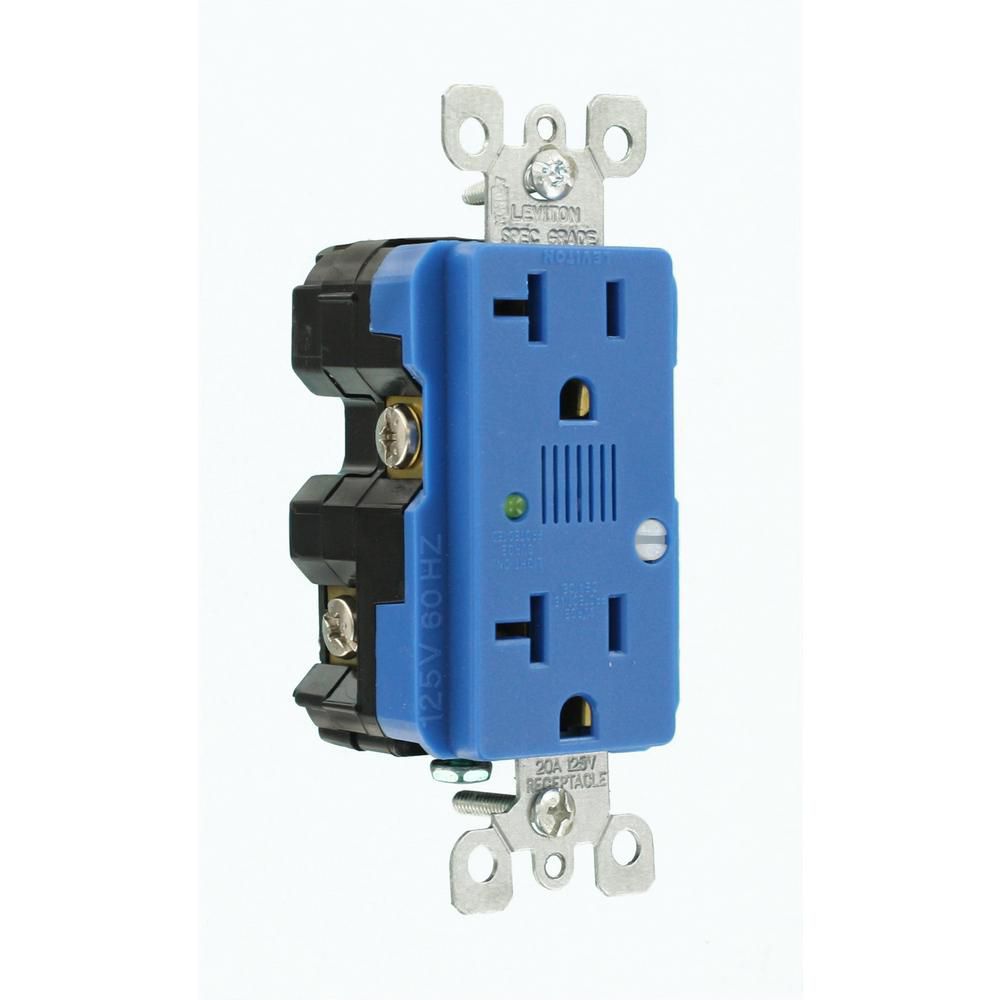 Leviton Decora 20 Amp Industrial Grade Self Grounding Duplex Surge ...