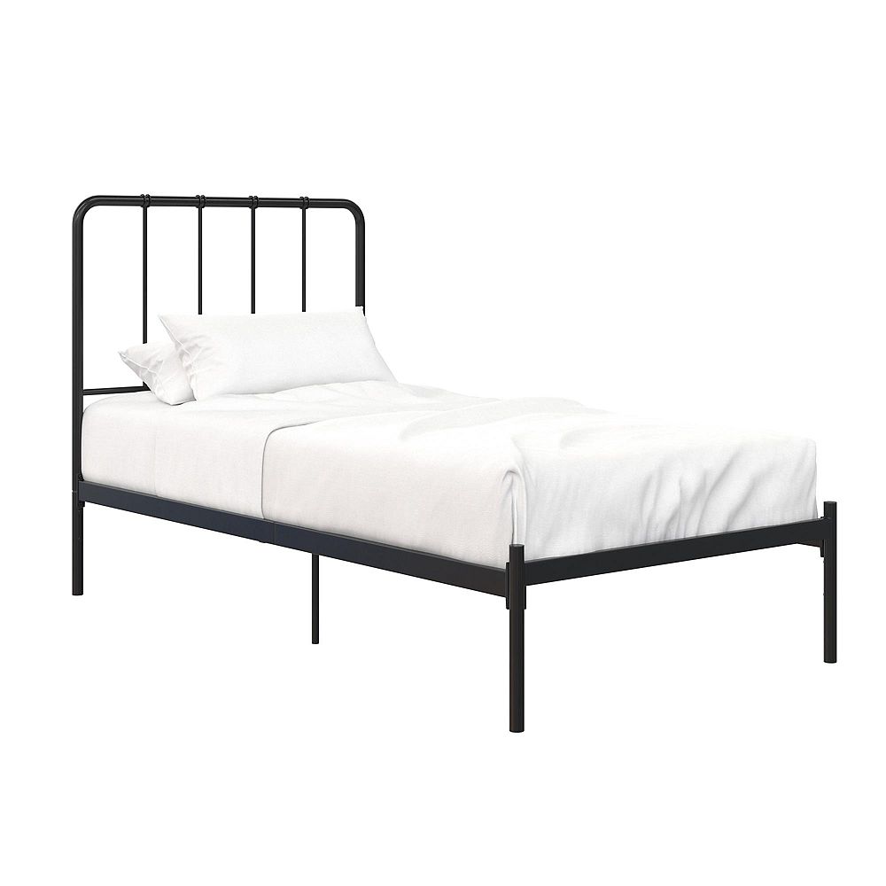 Dorel Aaron Twin Metal Bed In Black, Aaron S Twin Bed Set
