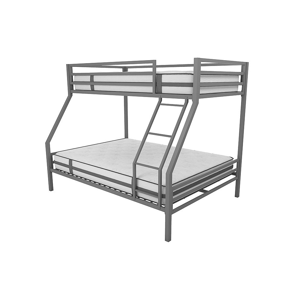 Dorel Maxwell Twin/Full Metal Bunk Bed in Gray The Home Depot Canada