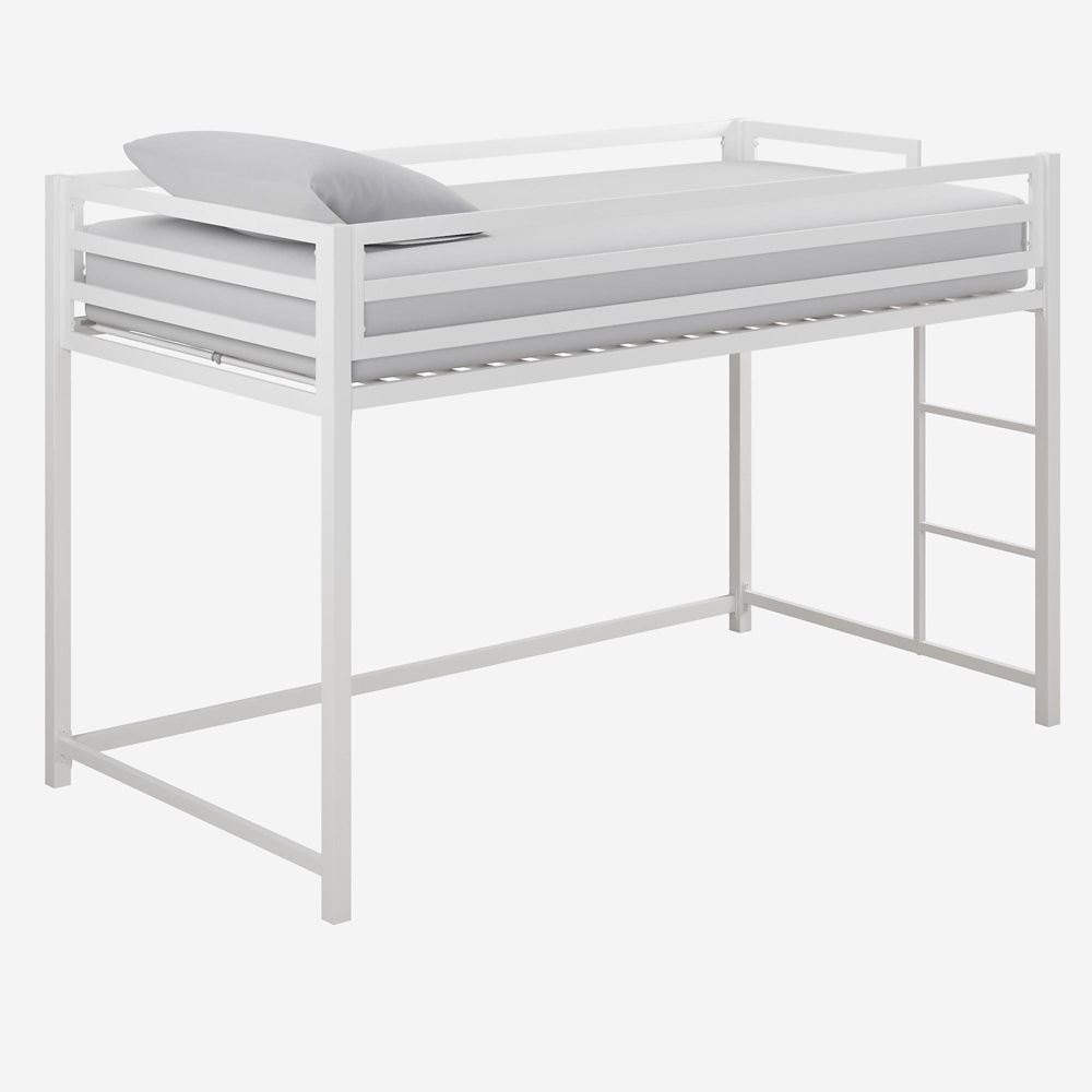 Dorel Miles Twin Metal Junior Loft Bed in White The Home Depot Canada