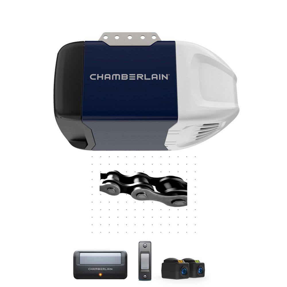 Chamberlain 1/2 HP HeavyDuty Chain Drive Garage Door Opener with MED