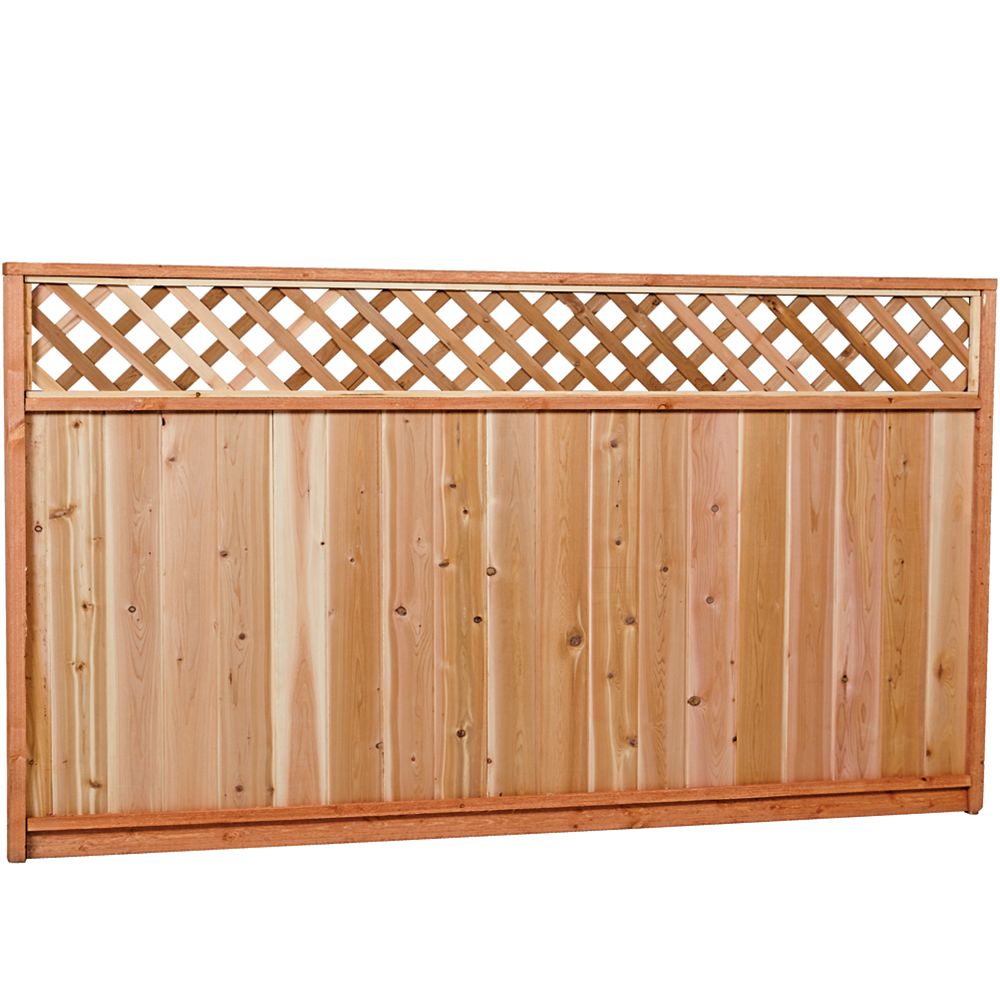 Aim Cedar Outdoor 5x8 Premium Sugi Cedar Lattice Fence Panel The Home Depot Canada