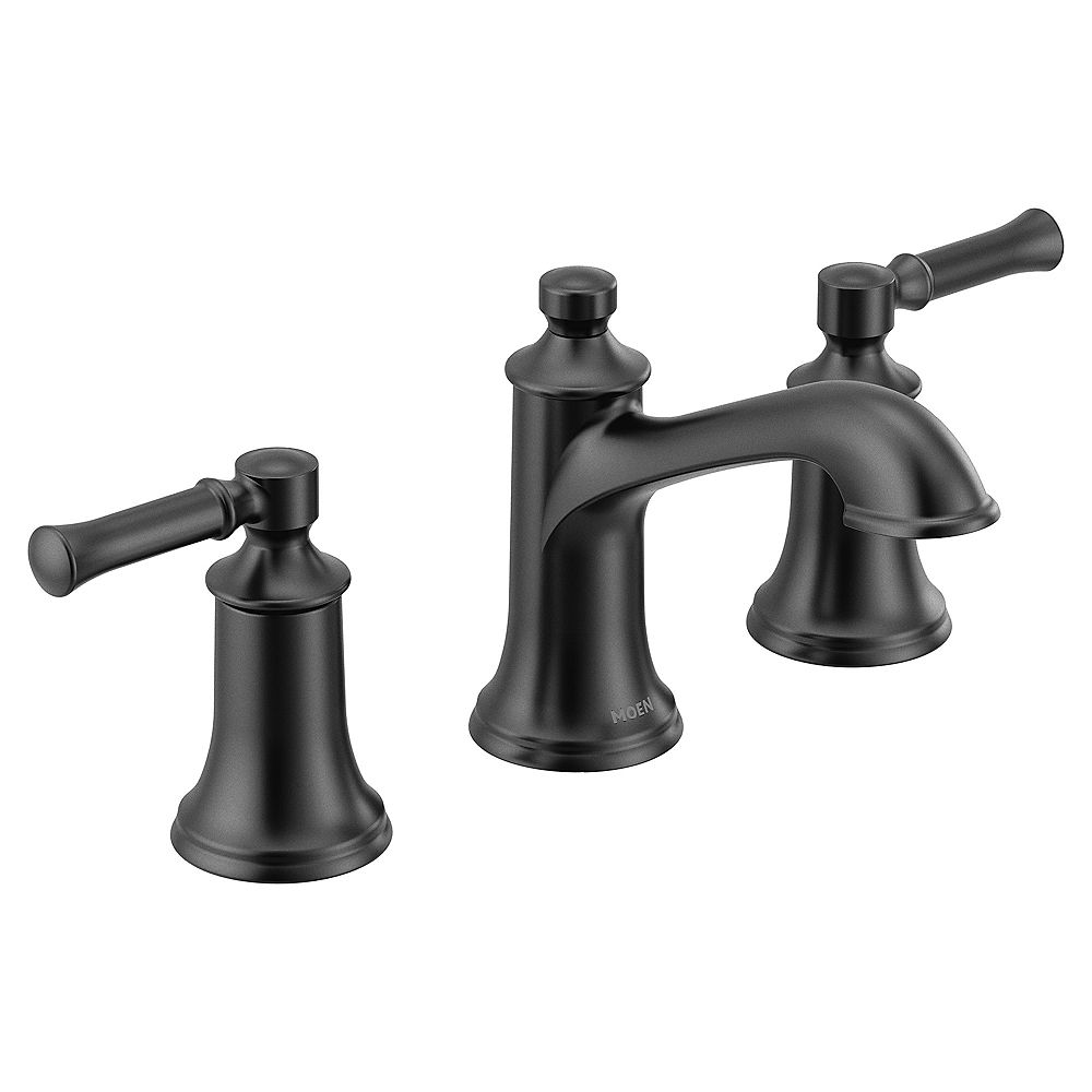 MOEN Dartmoor 8 in. Widespread 2Handle Bathroom Faucet Trim Kit in Matte Black (Valve Sol