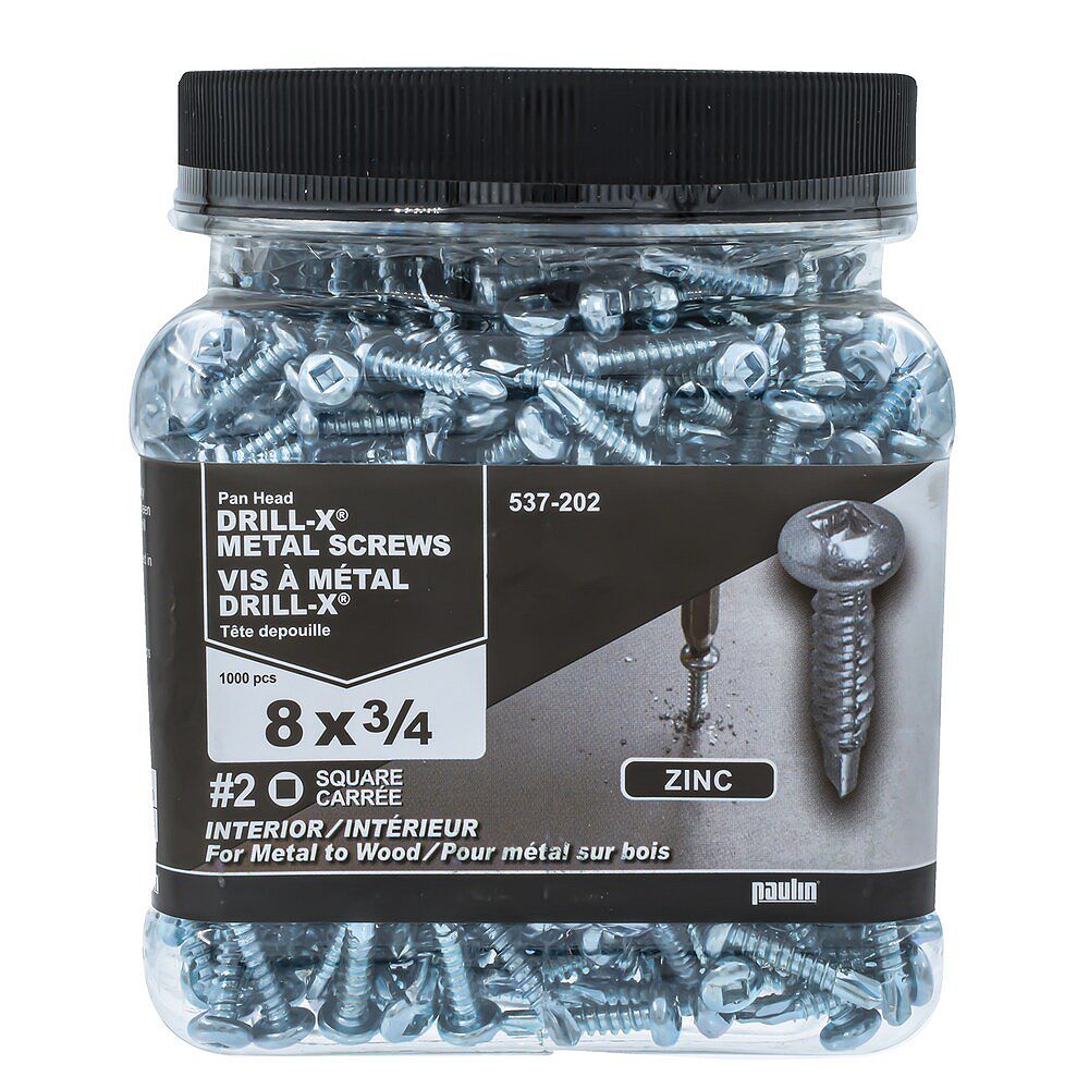 Paulin 8X3/4 PAN SOCK DRILL X SCREW (1000 pcs) The Home Depot Canada