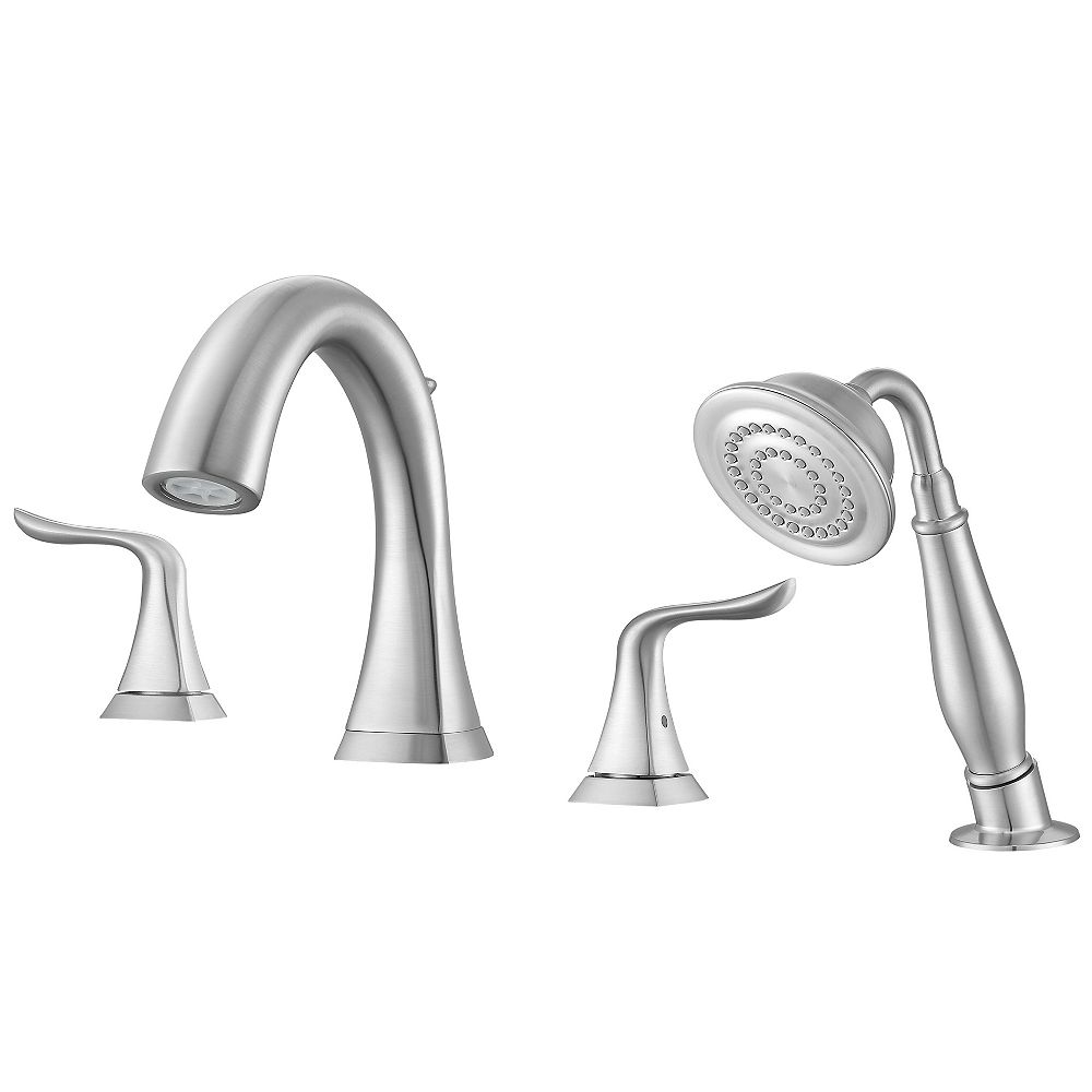Ancona Scarlett Roman Tub Bathroom Faucet In Brushed Nickel The Home Depot Canada
