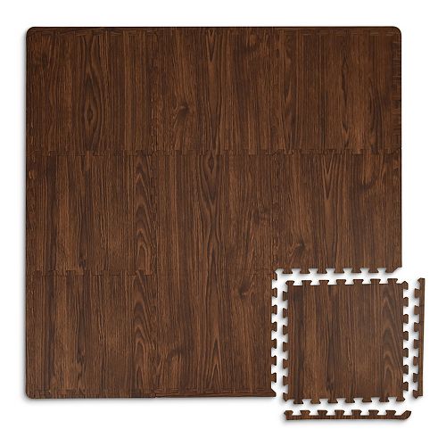 Brown Craftsman 12 in. x 12 in. Interlocking Floor Tiles