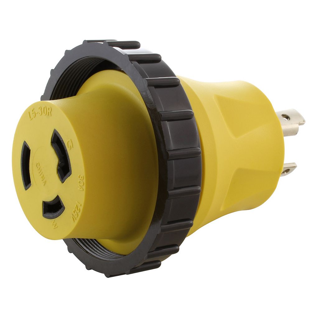 AC WORKS® RV/Marine 30A 3Prong Locking Plug to 30A RV/Marine L530R