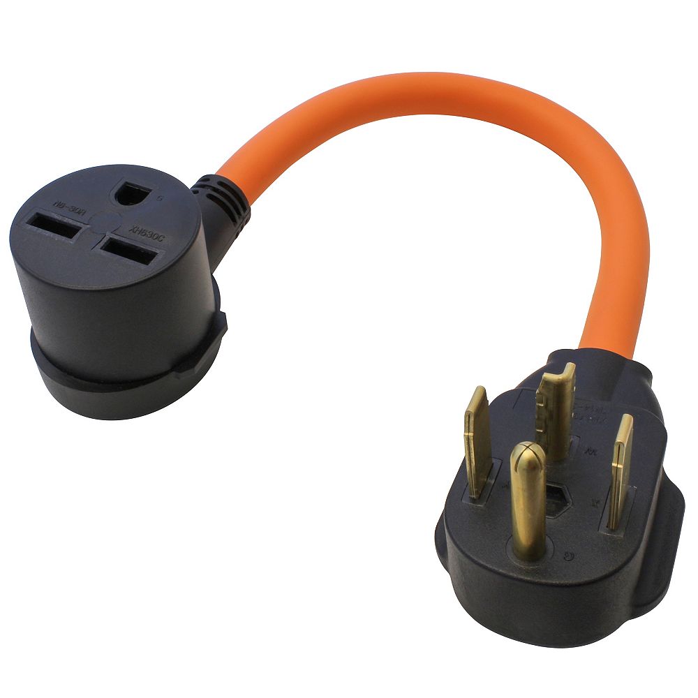 AC WORKS® 1430P 4Prong Dryer Plug to 630R 3Prong 30 Amp 250 Volt