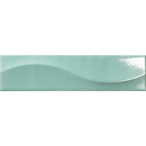 Modamo Belini Metro Decor Glossy Turquoise  3-inch x 12-inch Ceramic Wall Tile (6 sq.ft/case)