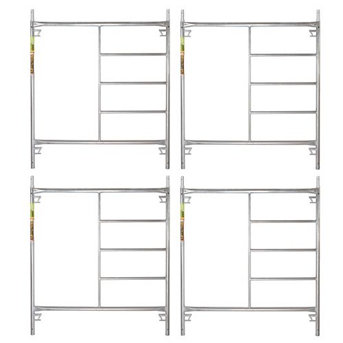 Metaltech Galvanized Saferstack 5 ft. x 5 ft. Scaffold Frame (4-Pack)