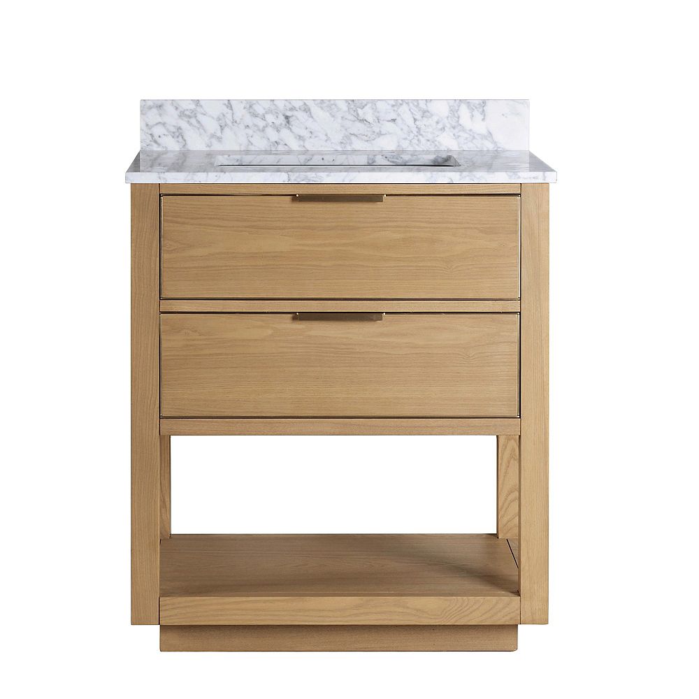Kinwell 30 Inch Freestanding Vanity Cabinet With Rectangle Basin In Light Oak The Home Depot Canada Kinwell 30 Inch Freestanding Vanity Cabinet With Rectangle Basin In Light Oak The Home Depot Canada