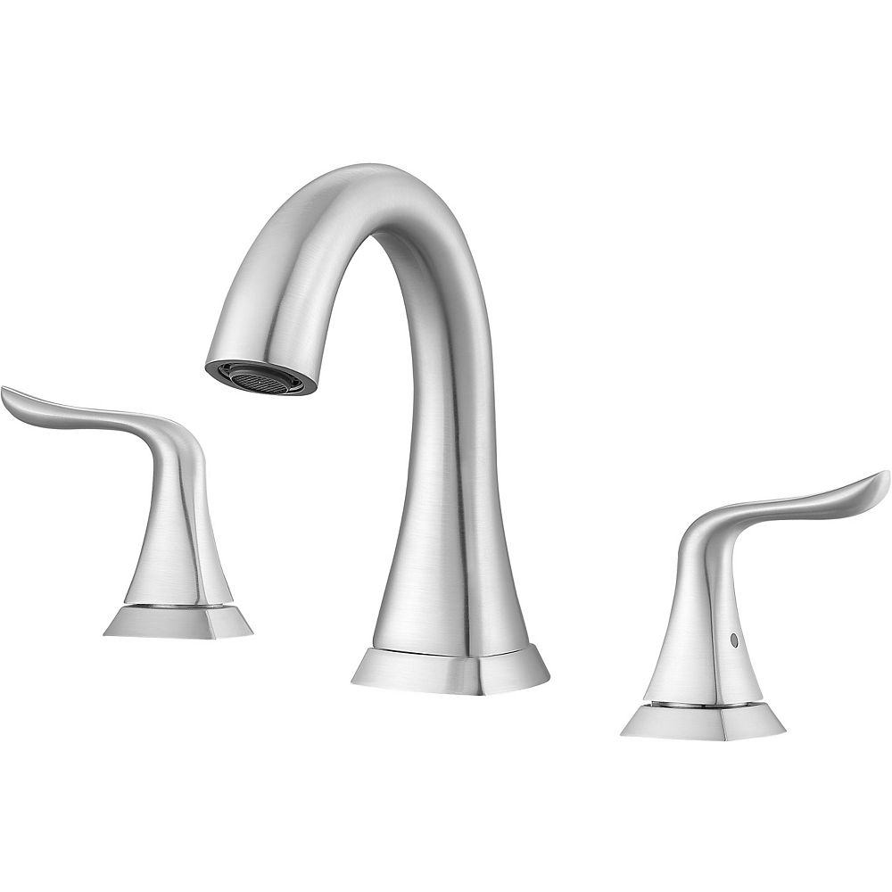 Ancona Scarlett Widespread Bathroom Faucet In Brushed Nickel The Home Depot Canada