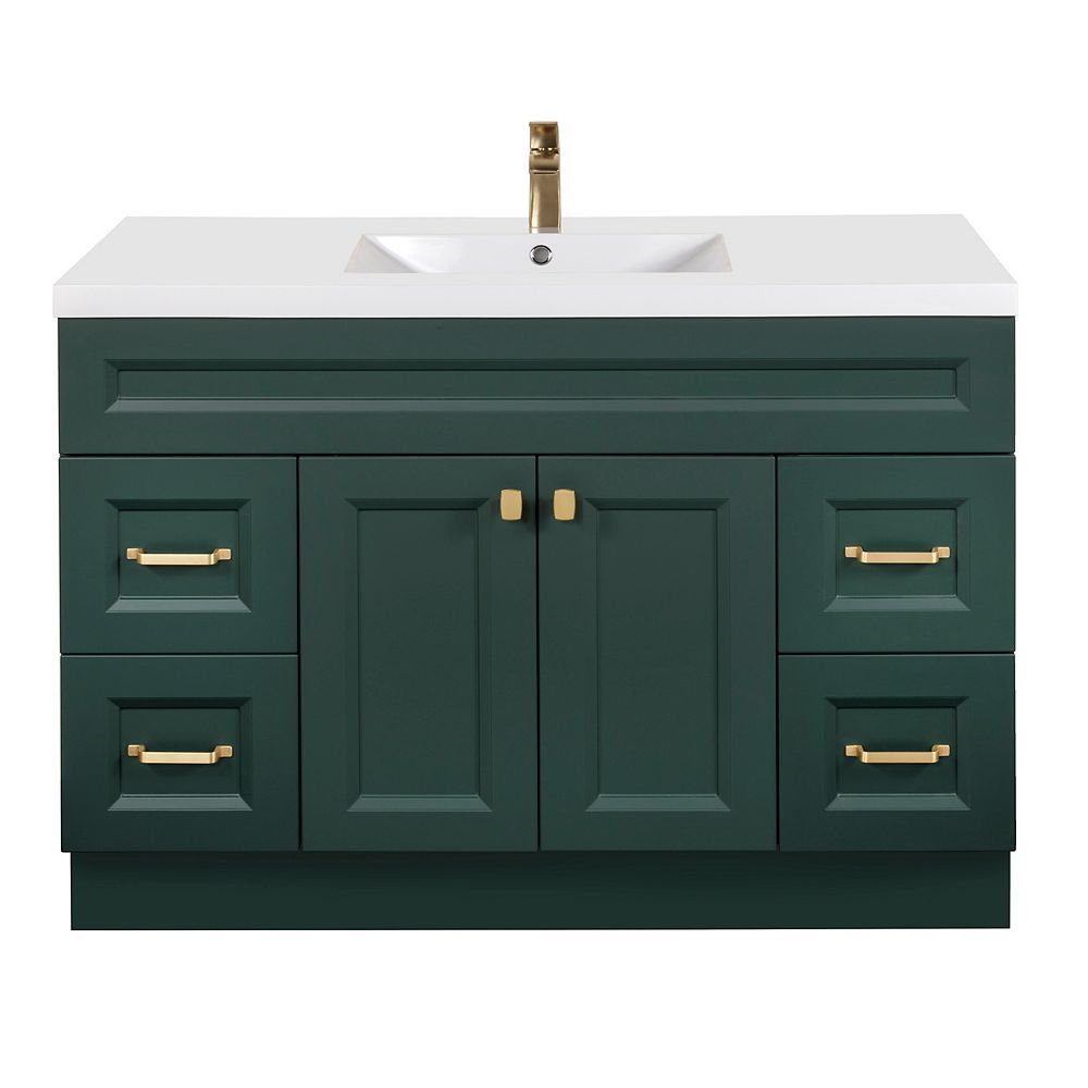 Cutler Kitchen Bath Casa 48w X 21d X 36h Wall Mounted Rectangle Basin With Vanity Top In The Home Depot Canada