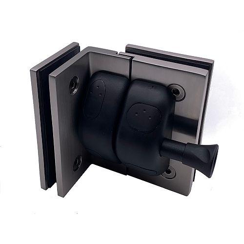 Richelieu 90° Glass-to-Glass Magnetic Pool Gate Latch, Stainless Steel