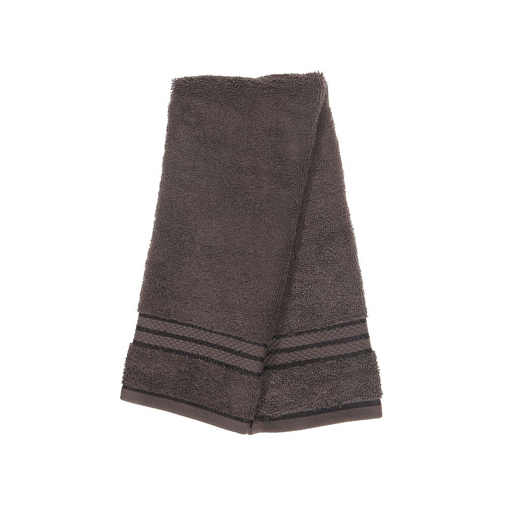 IH Casa Decor Ellis 16inch x 27inch Hand Towel in Charcoal Grey (Set