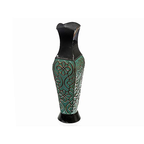 IH Casa Decor Metal Vase (18") (Obsidian)