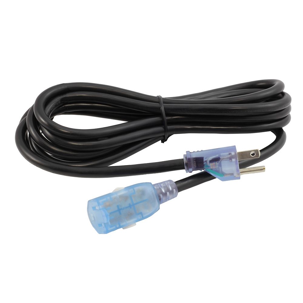 AC WORKS® 10ft. 13A Extension Cord Locking Female Connector with Power