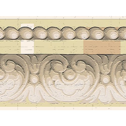 Falkirk Dandy 7-inch Victorian Beige Sepia Green Crown Molding Border