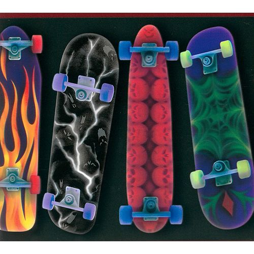 Falkirk Brin 8-inch Kids Blue Black Purple Green Skateboards Border