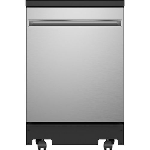 24-inch Portable Dishwasher with Sanitize Cycle in Stainless Steel