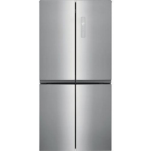 33-inch Wide 17.4 Cu. Ft. 4 Door Refrigerator in Brushed Steel