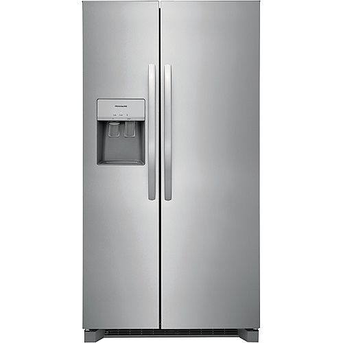 36-inch Wide 25.6 Cu. Ft. Side by Side Refrigerator in Stainless Steel