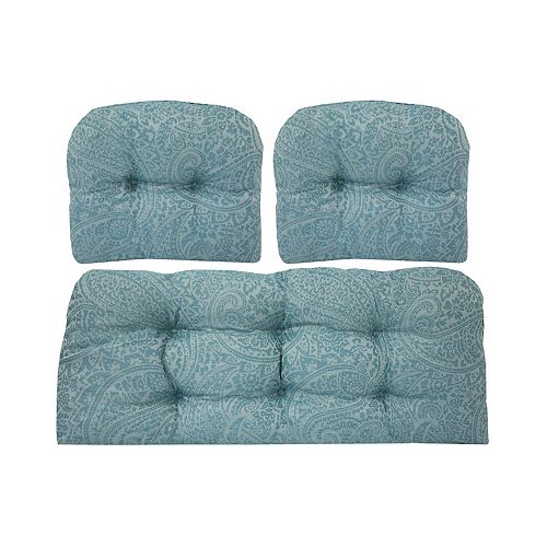 3 Piece Cushion Set Spa Blue