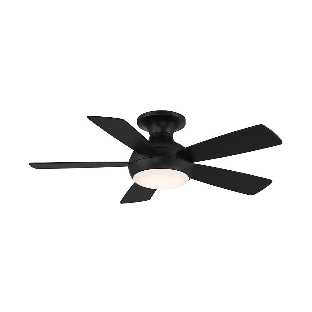 WAC Lighting Odyssey 44in Matte Black 5Blade Smart Ceiling Fan with