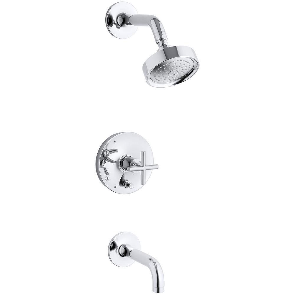 KOHLER Purist RiteTemp bath and shower trim set with pushbutton
