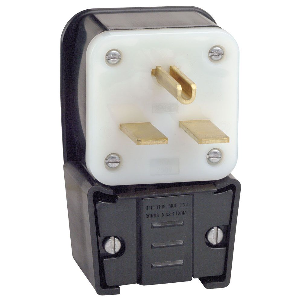 Leviton Fiche lame droite 20A 125V 2P 3W qualité industrielle mise à la