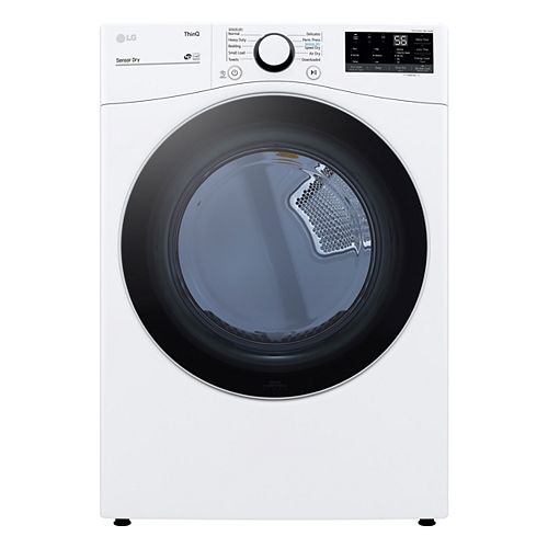 7.4 cu.ft. Smart Electric Dryer with AI and Wi-Fi in White, Stackable - ENERGY STAR®