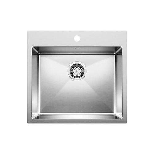 Blanco QUATRUS R15 22, Single Bowl Drop-in Kitchen Sink