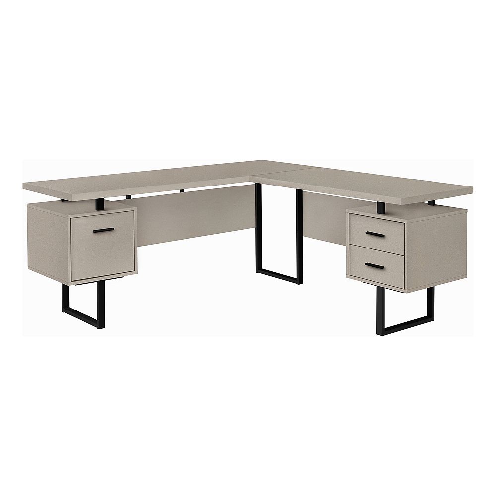Monarch Specialties Computer Desk L, L Shaped Home Office Desk With Drawers