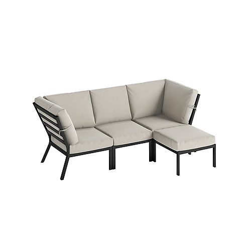 Bryant Park 4-Piece Cushioned Sectional Set