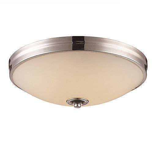 Bel Air Lighting 15 in. 24-Watt Equivalent Polished Chrome Integrated LED Flush Mount