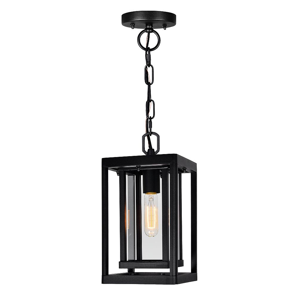 CWI Lighting Mulvane 1Light Black Outdoor Pendant Light The Home
