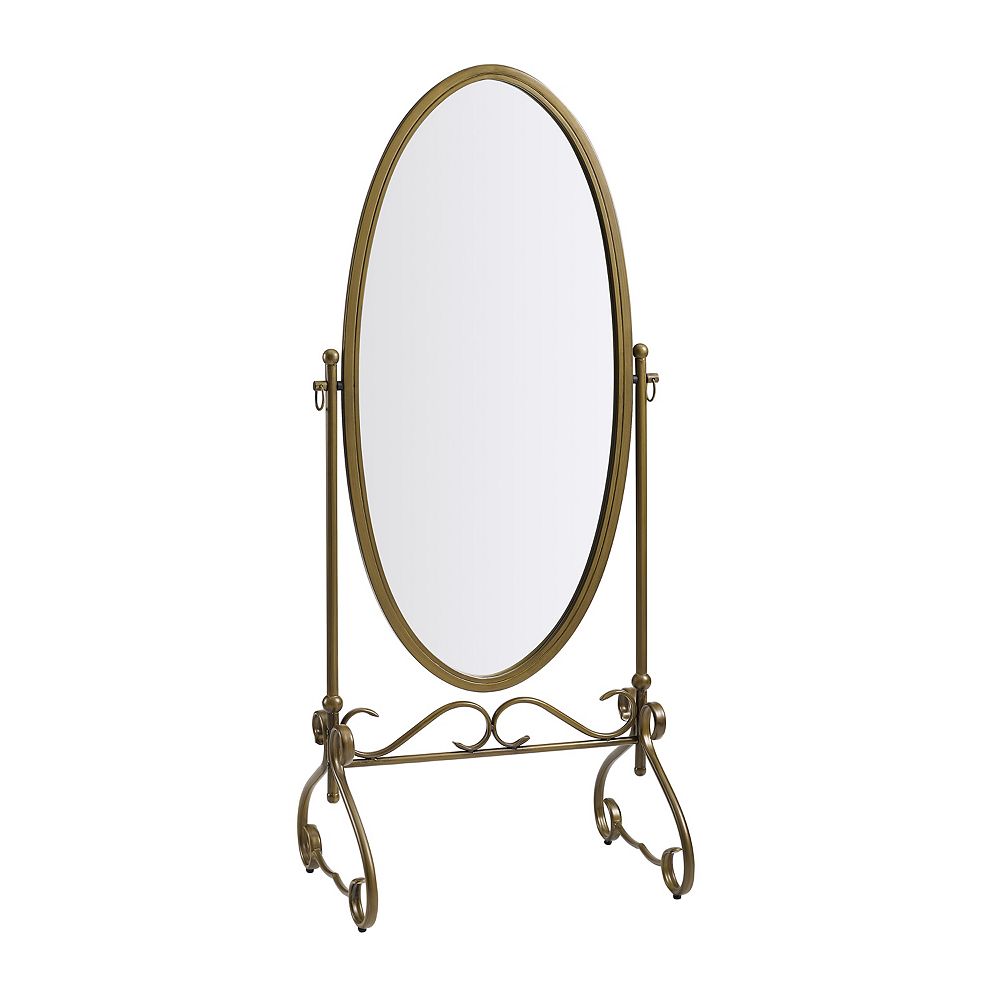 Clarisse Large Oval Cheval Mirror, Antique Gold Mirror Canada