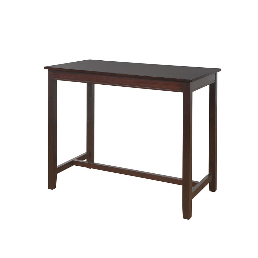 Linon Home Decor Products Claridge 36 Inch Counter Height Pub Table Walnut The Home Depot Canada