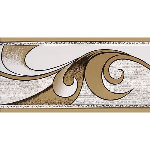 Falkirk McGhee 2-inch Peel and Stick Abstract Brown Scrolls Border