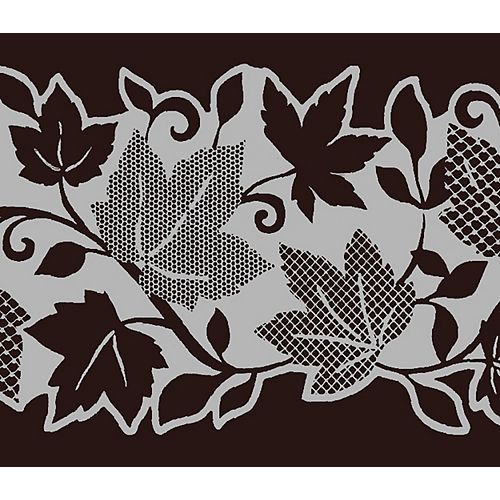 Falkirk McGhee 4-inch Peel and Stick Floral Silver Leaves Vines Window Sticker Wallpaper Border