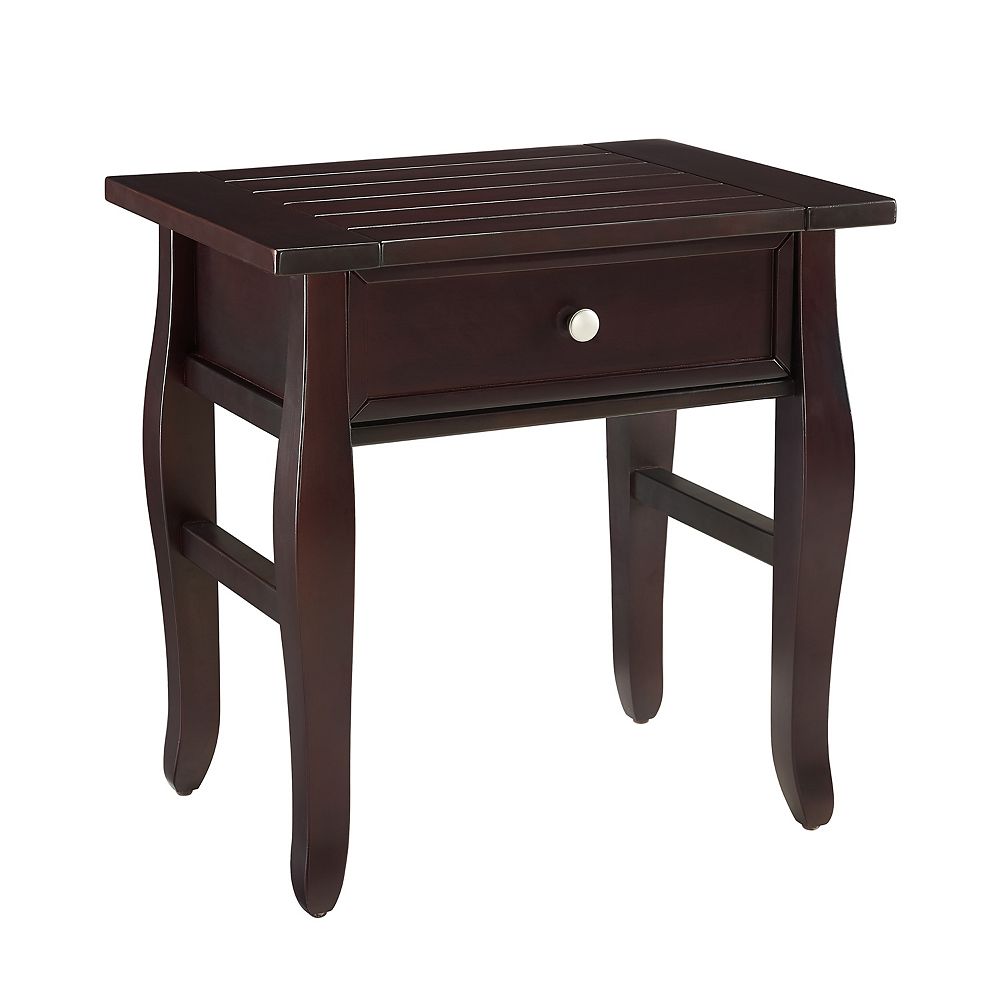 Linon Home Décor Products Chantel End Table Espresso The Home Depot