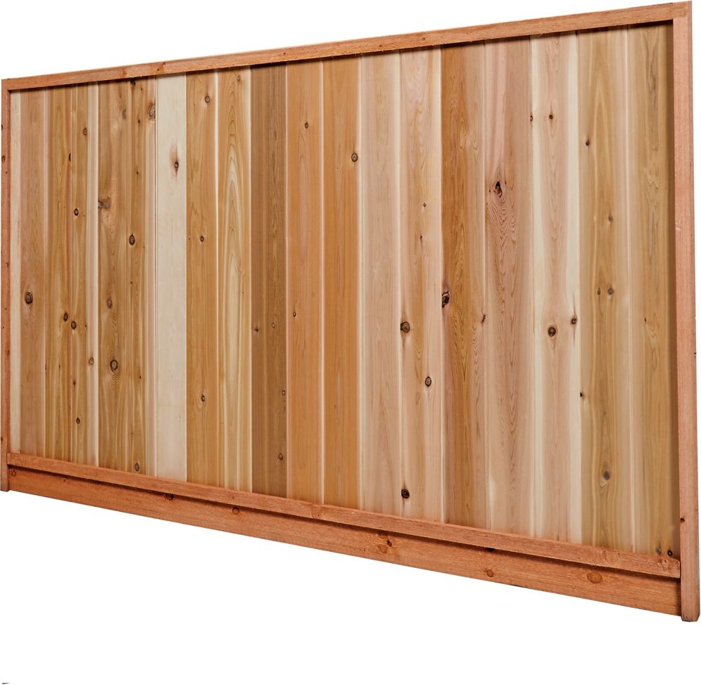 AIM Cedar Outdoor 6x8 Premium Sugi Cedar Heavy-Duty Solid Fence Panel ...