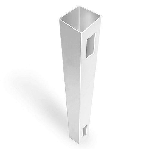 5X5X108" White vinyl fence end/gate post