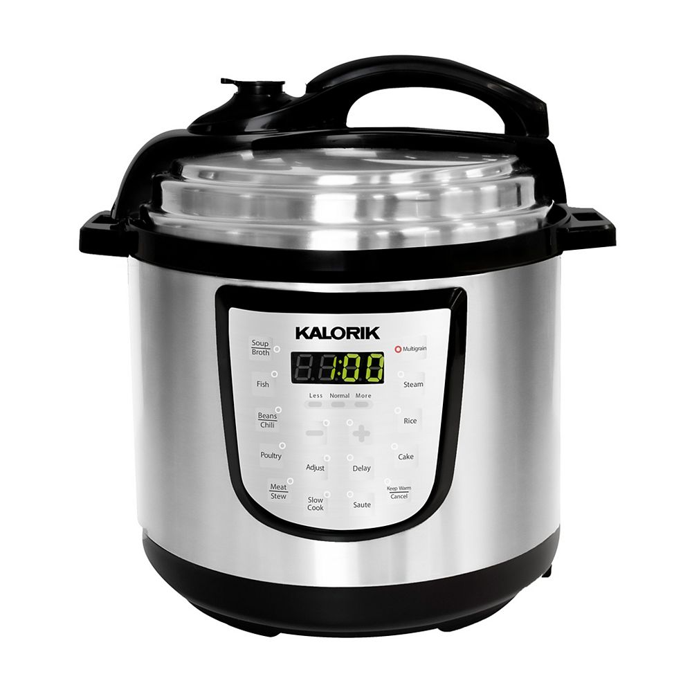 Kalorik 6 Quart Digital Pressure Cooker, Stainless Steel The Home