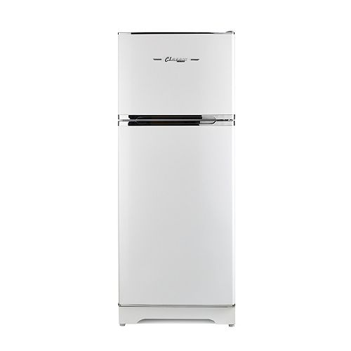 14 cu. ft. Classic Retro Propane Top Freezer Refrigerator with CO Monitor in Marshmallow White