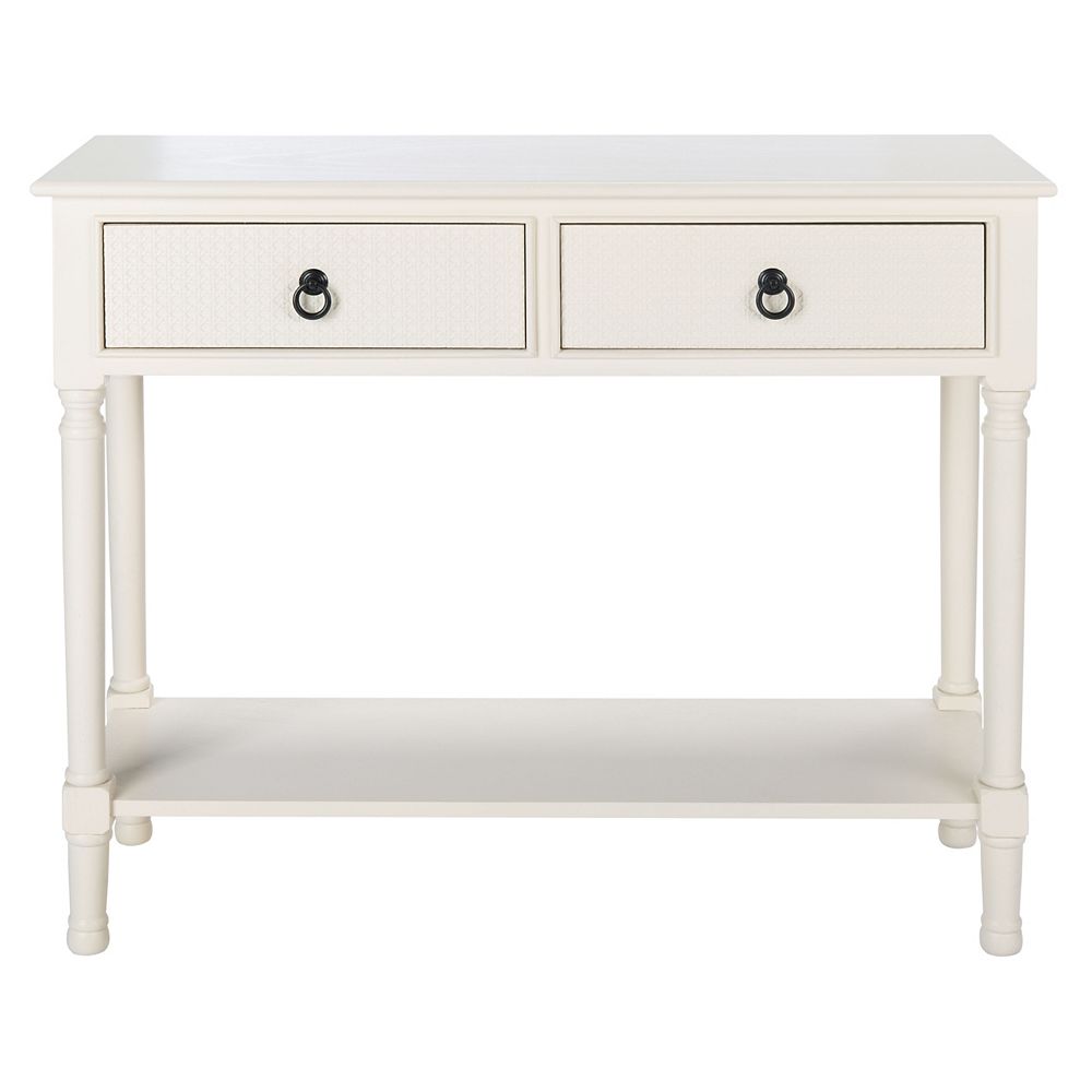 Safavieh Haines Console Table in White The Home Depot Canada
