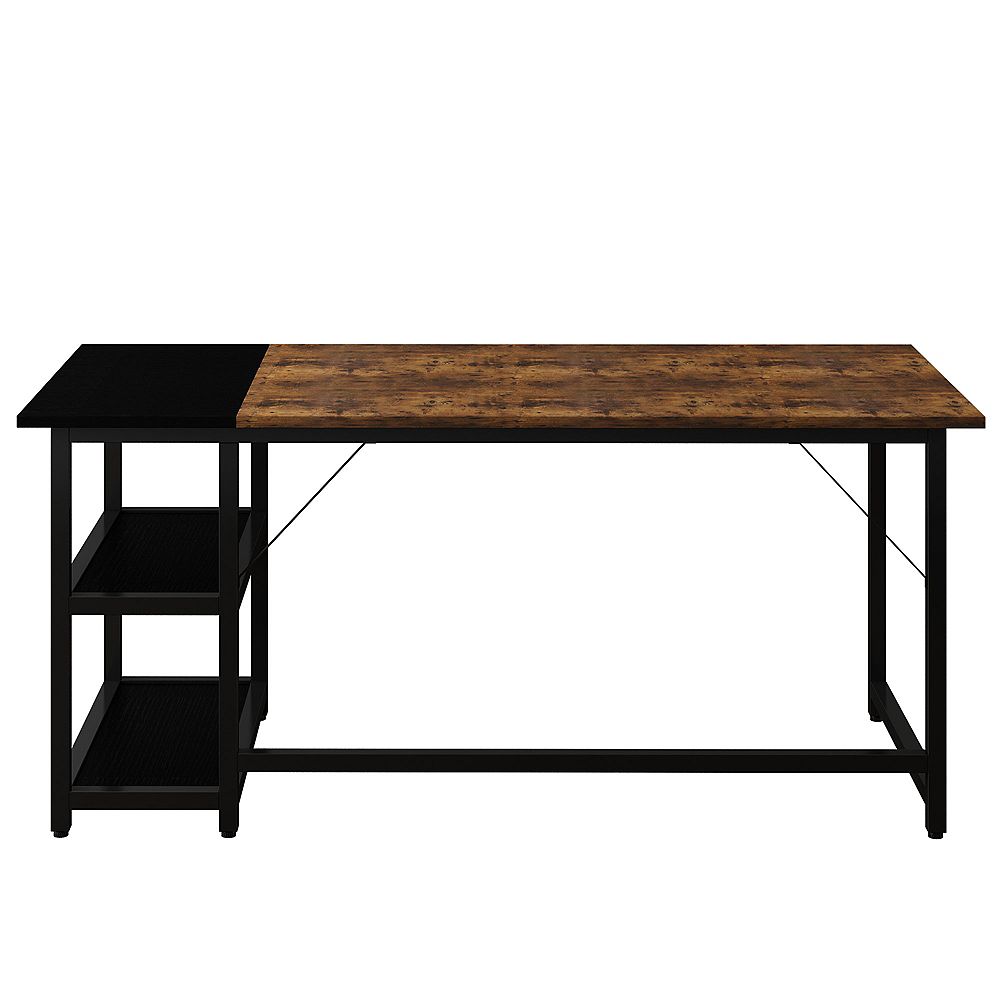 Tu Zone Writing Desk with Shelves The Home Depot Canada
