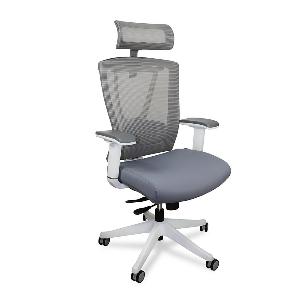 Autonomous Chaise de bureau ergonomique haut de gamme Gris Home Depot Canada